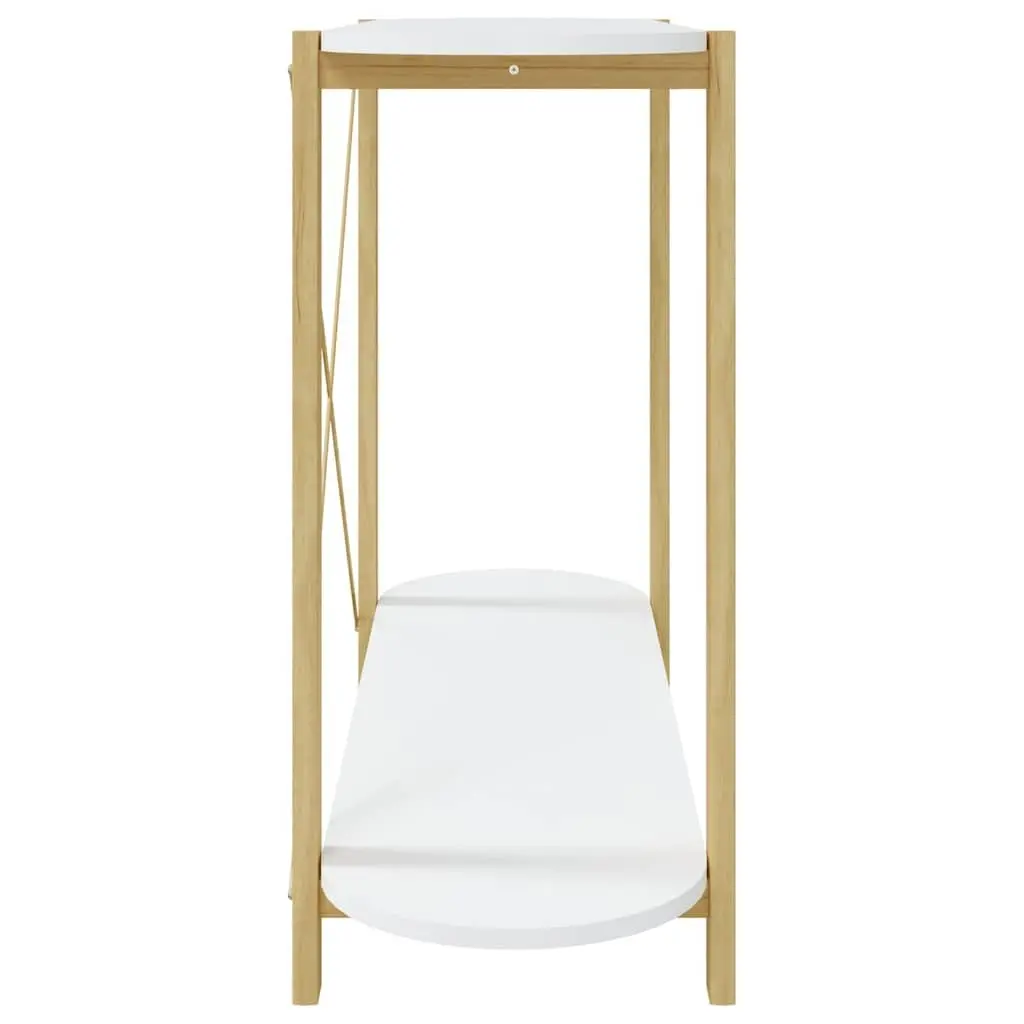 White Console Table with Ample Storage