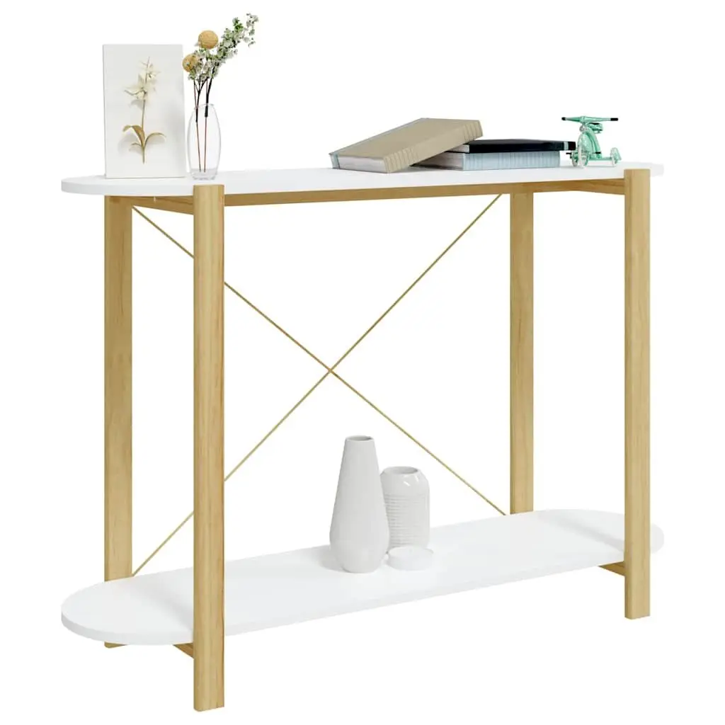 White Console Table with Ample Storage
