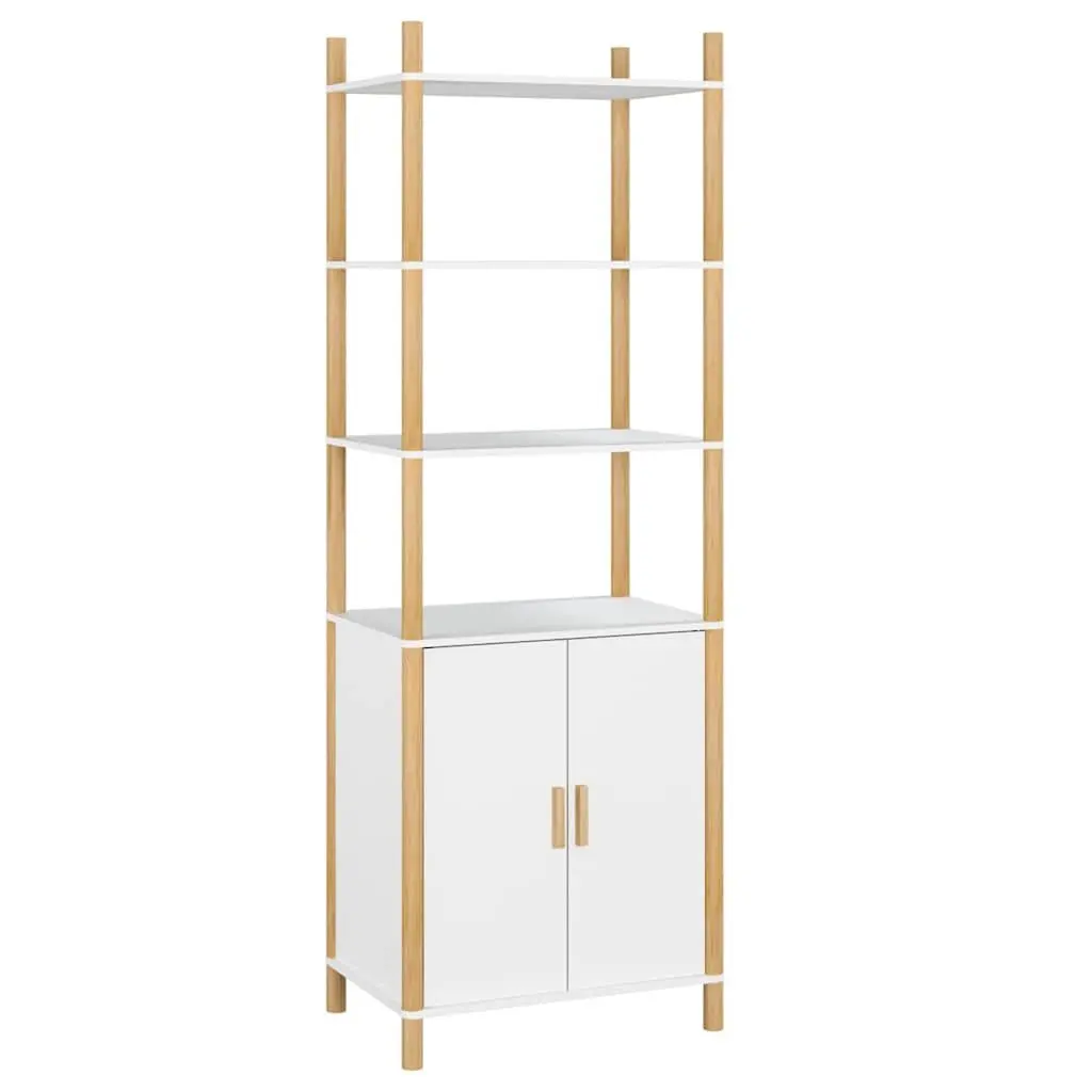 Highboard Storage Cabinet 60x40x173cm White Engineered Wood Sideboard Cupboard