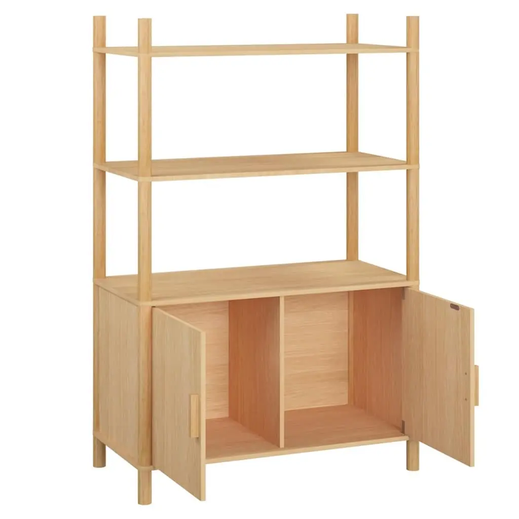 Highboard Sideboard Cabinet Storage 80x40x121cm Brown Engineered Wood