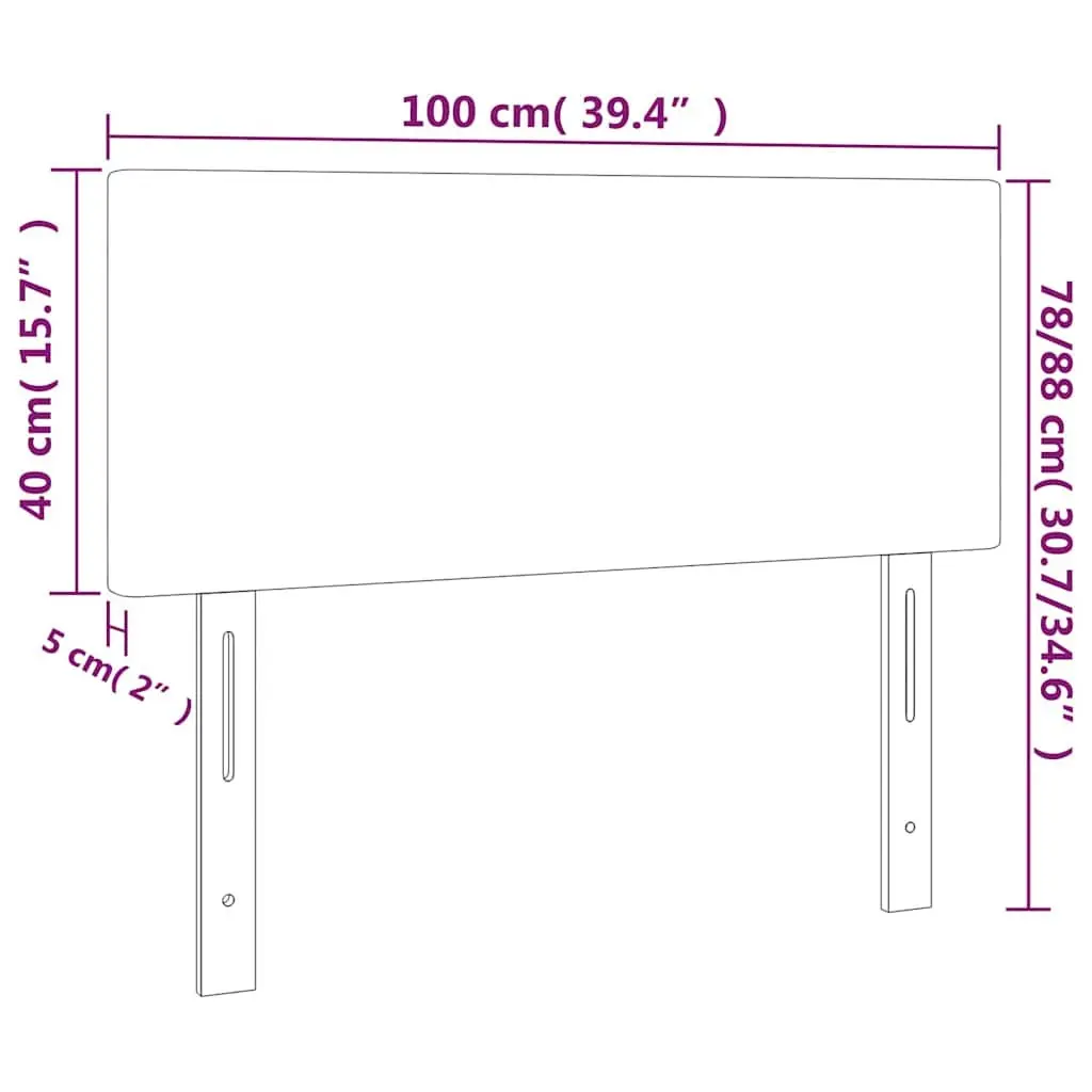 Headboard Dark Grey 100cm Fabric Adjustable Height Bedroom Bed Support