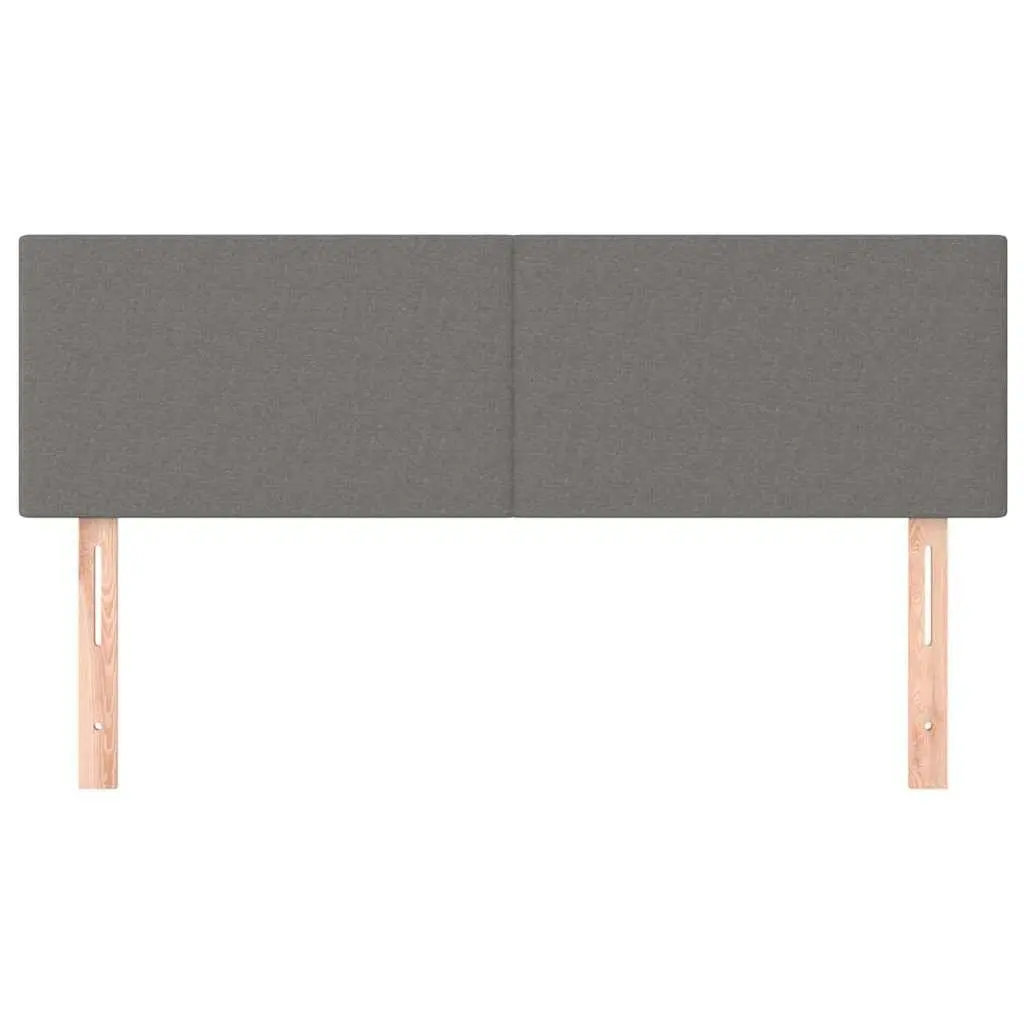 Dark Grey Fabric Headboards 2 pcs Set