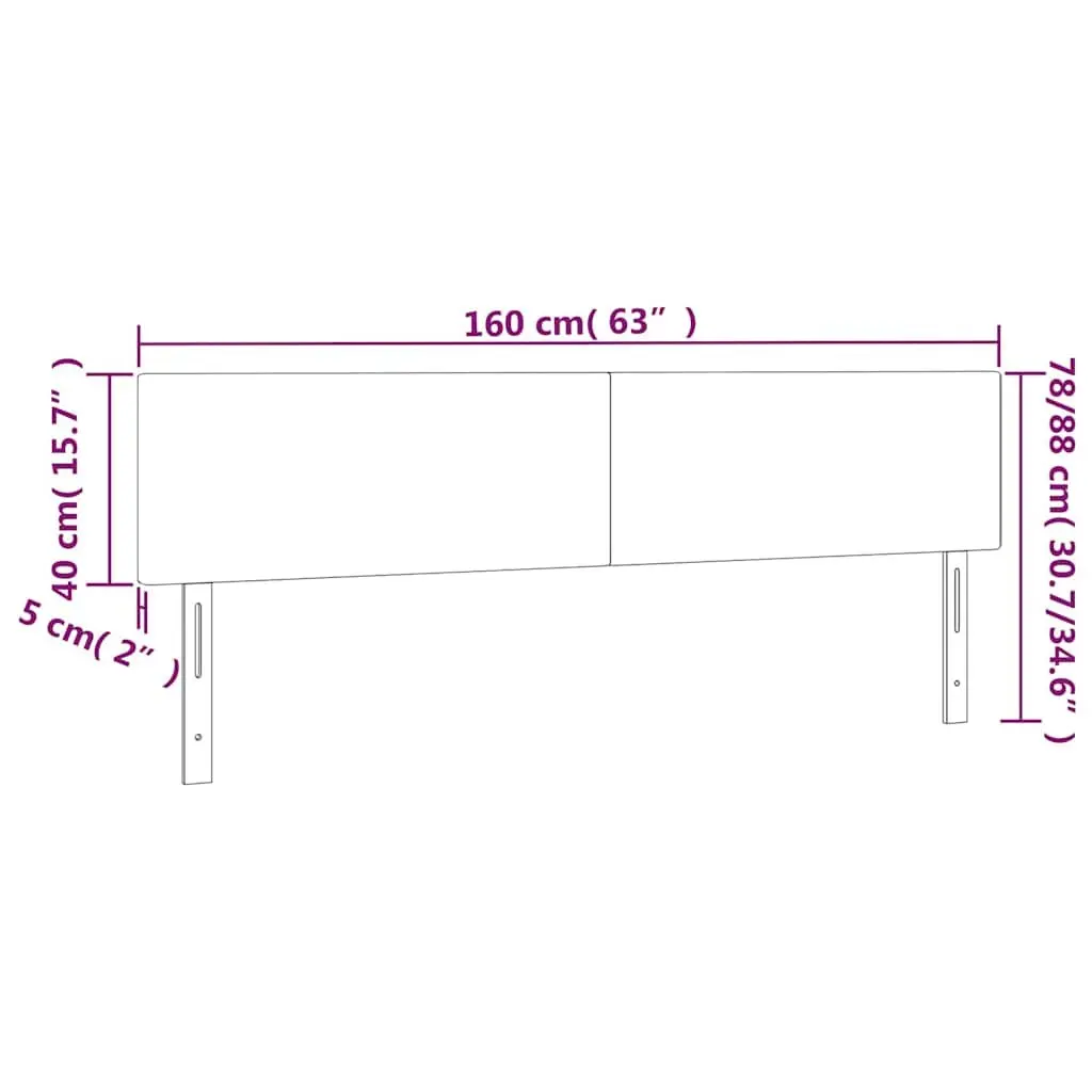 Headboard Dark Grey Fabric Bed Head with Wooden Legs Adjustable Height Support