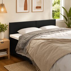 Reliable and Stylish Black Faux Leather Headboard