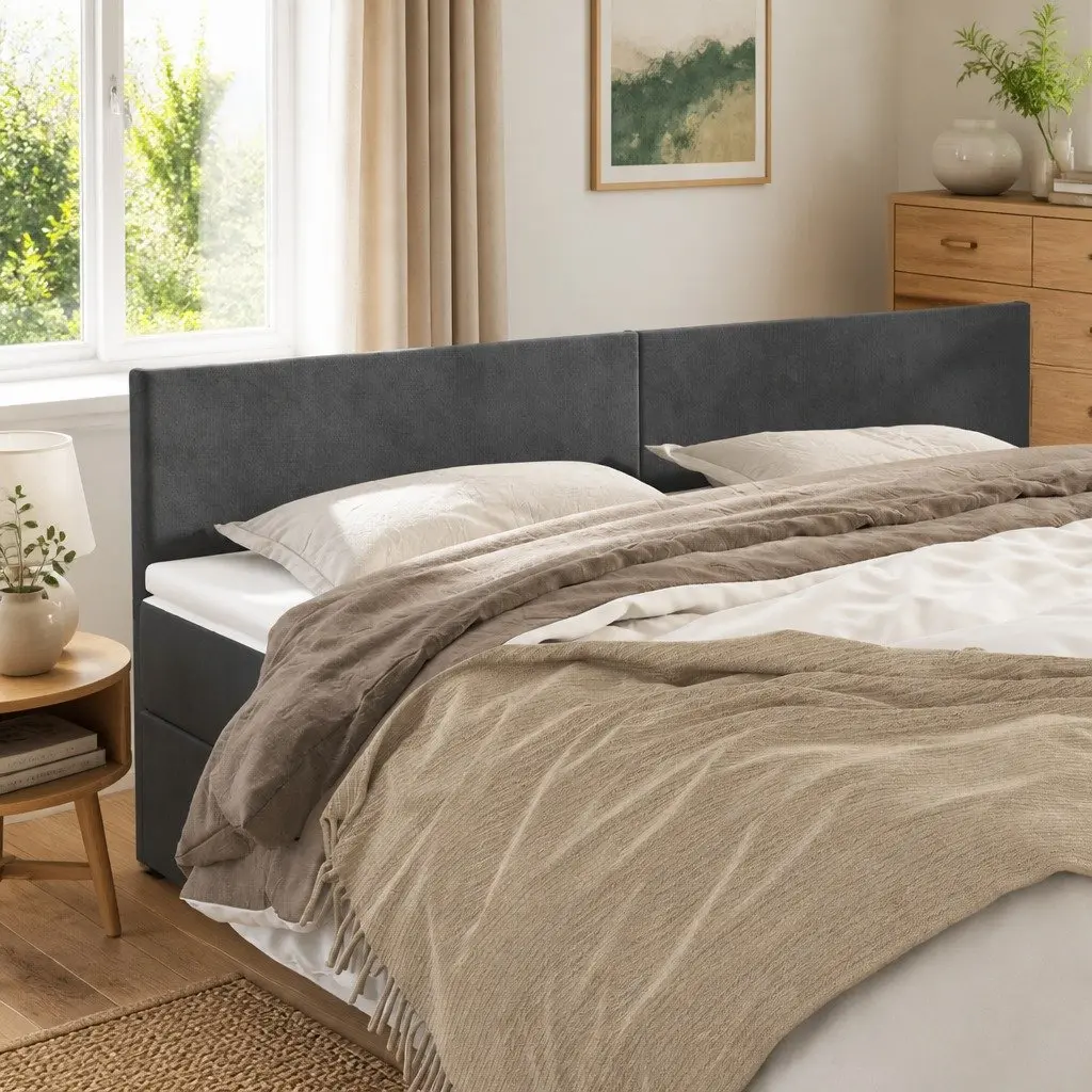 Headboard Soft Velvet Back Support 160x5x78/88 cm Dark Grey