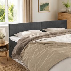 Reliable Dark Grey Velvet Headboard for Comfort and Support
