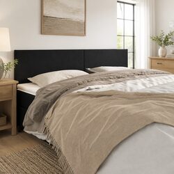 Practical Adjustable Black Velvet Headboard