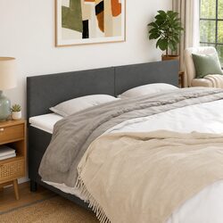 Value Dark Grey Headboard 200x5x78/88 cm with Stability