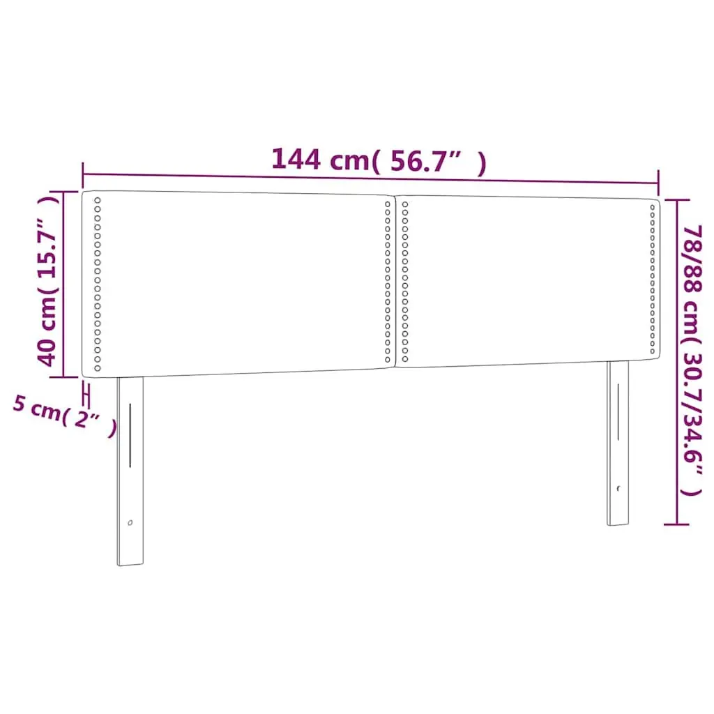 Fabric Headboard Dark Grey Adjustable Height Bedroom Furniture Wooden Legs