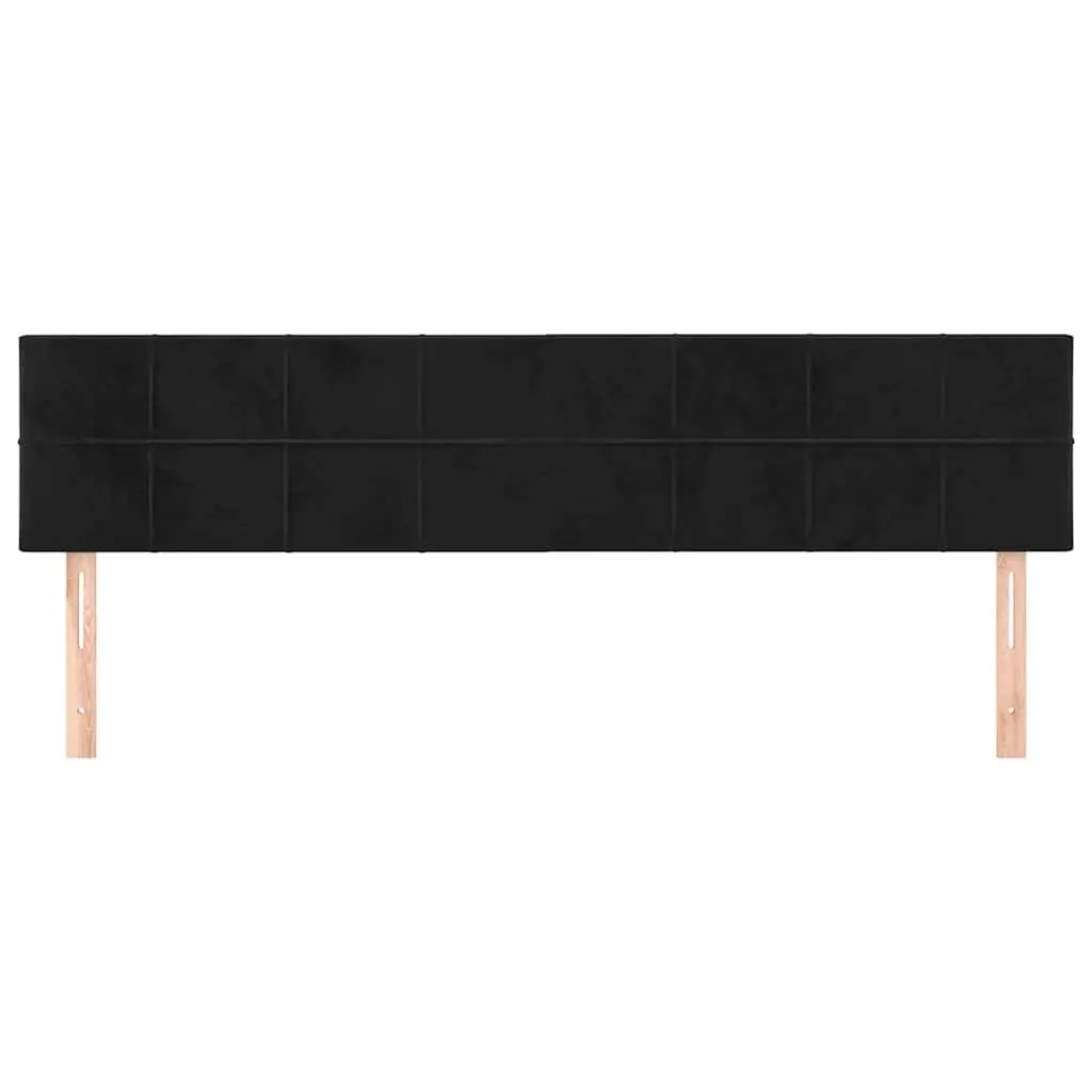 Black Velvet Headboard with Adjustable Height for Maximum Comfort