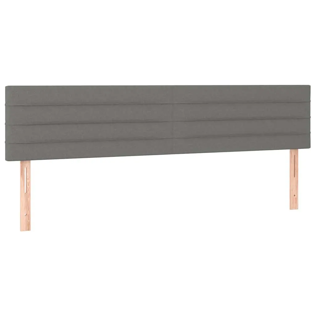 Headboard Adjustable Height Dark Grey 200x5x78/88 cm Fabric Bedroom Furniture
