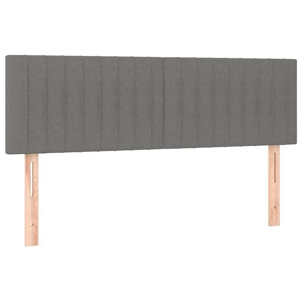 Headboard Dark Grey Fabric Bedroom Furniture Adjustable Height Wooden Legs