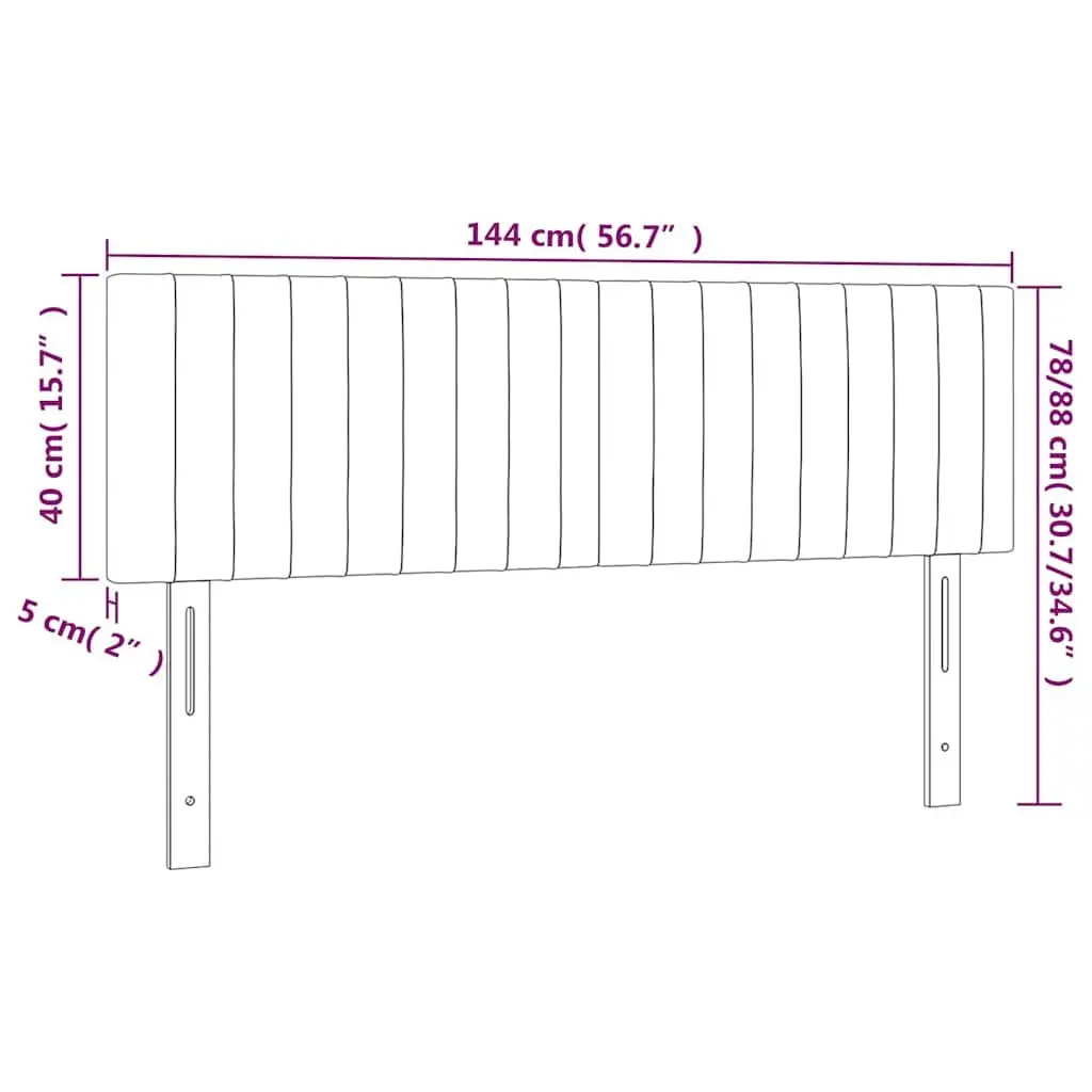 Headboard Dark Grey Fabric Bedroom Furniture Adjustable Height Wooden Legs