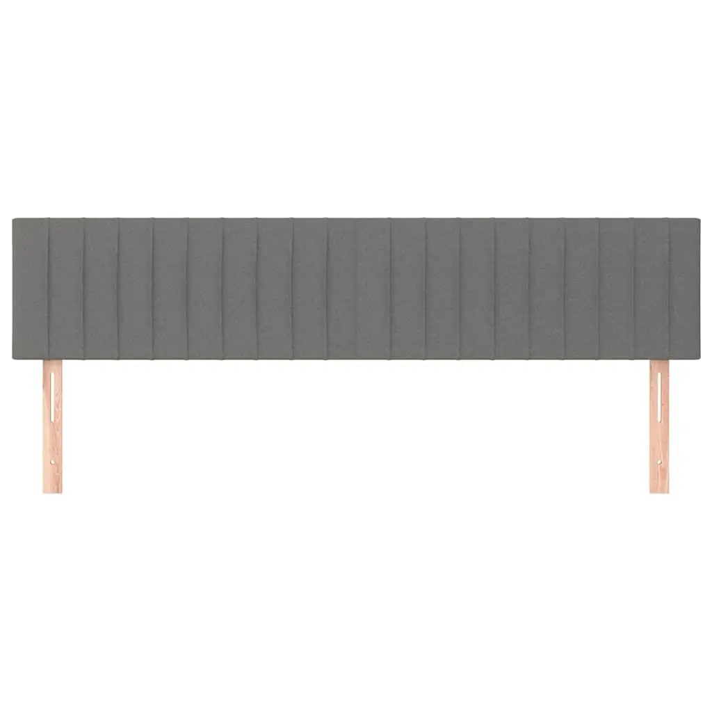 Headboard Grey 160x5x78/88 cm Fabric Bedroom Furniture with Wooden Legs