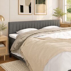 Comfortable Dark Grey Headboard with Adjustable Features