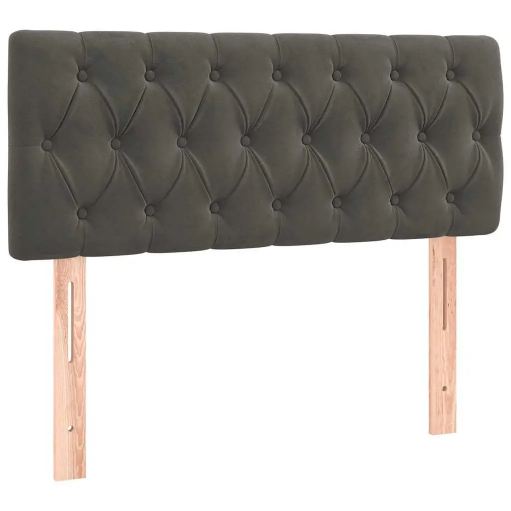 Headboard Grey 100cm Velvet Upholstered Bed Back Support