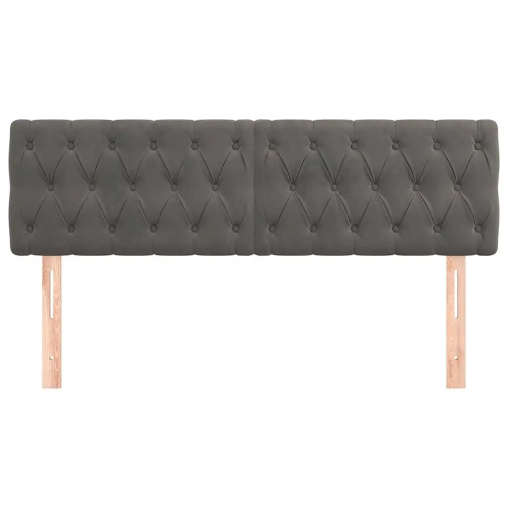 Headboard Dark Grey 160x7x78/88 cm Bedroom Furniture Bed Back Support