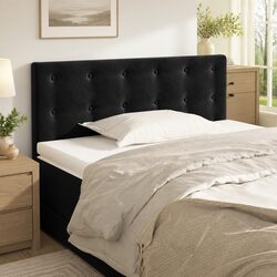 Comfortable 100 cm Black Velvet Headboard for Your Bed
