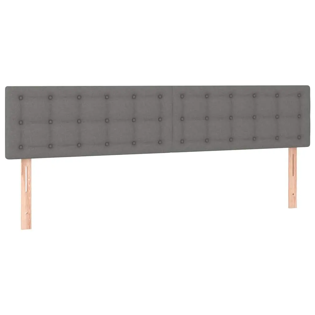 Headboard Fabric Bedroom Bed Head Support Dark Grey 160x5x78/88 cm