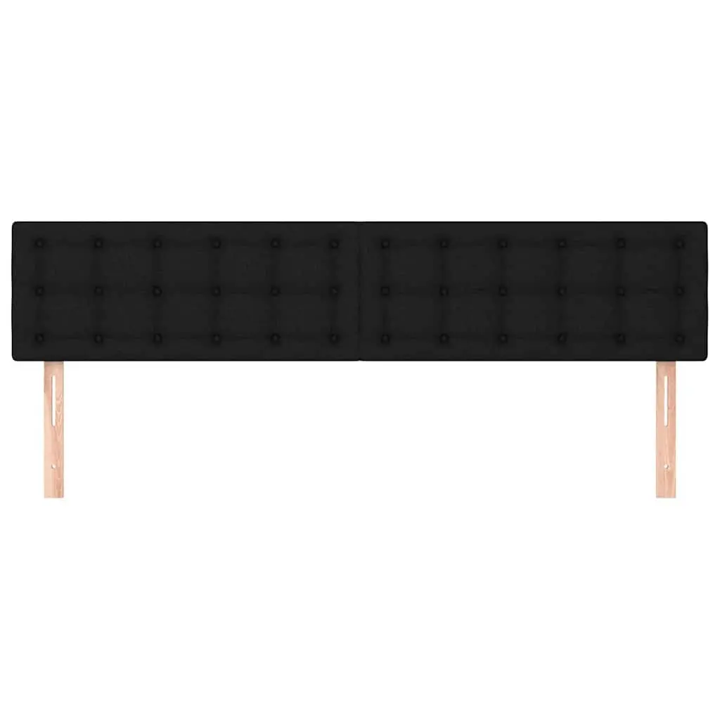 Black Fabric Headboard with Strong Support