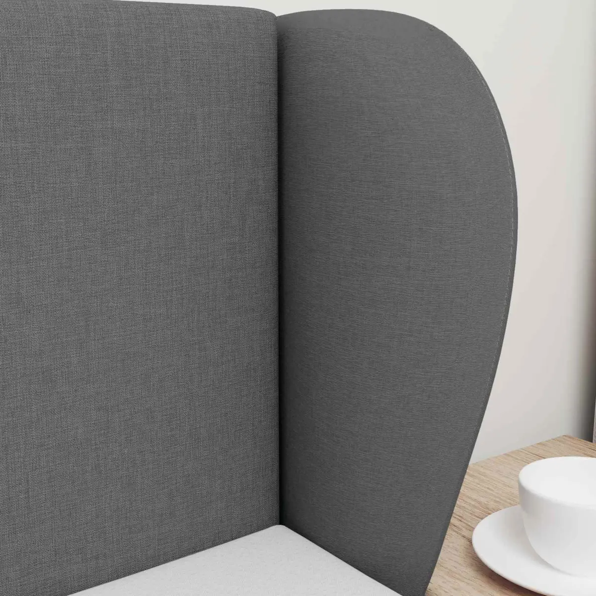 Headboard Modern Dim Grey Fabric 40 x 23 x 6 cm Bedroom Furniture