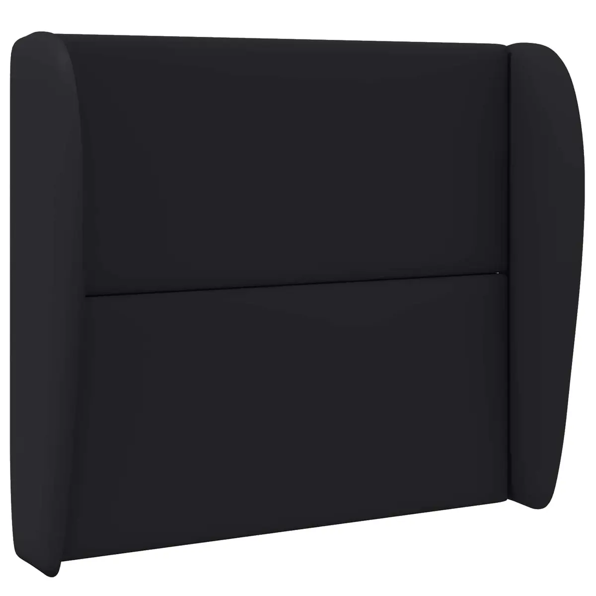 Headboard Wave Ear Modern Bedroom Black 80 x 23 x 6 cm Soft Touch Design
