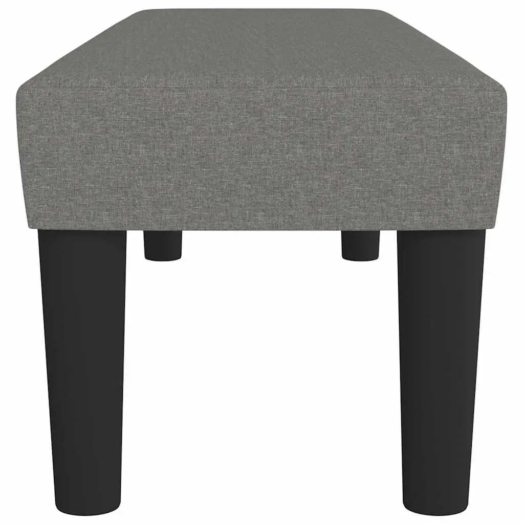 Upholstered Bench Grey Fabric Padded Seat Living Room Furniture 100x30x30cm