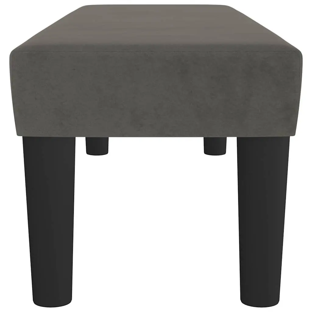 Dark Grey Velvet Bench