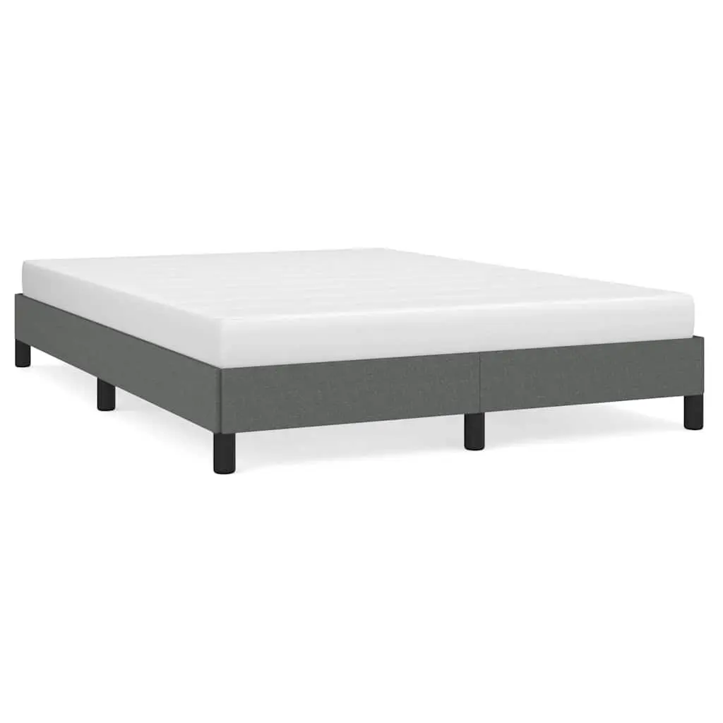 Queen Bed Frame Grey Fabric 152x203 cm Upholstered Platform Bedroom