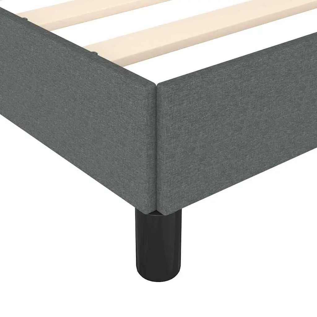 Queen Bed Frame Grey Fabric 152x203 cm Upholstered Platform Bedroom