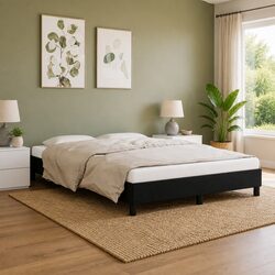Reliable and Affordable Black Fabric Queen Bed Frame