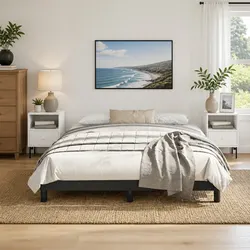 Comfort Meets Practicality: Black Faux Leather Bed Frame