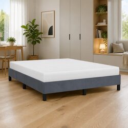 Reliable Grey Velvet Queen Bed Frame for Lasting Comfort