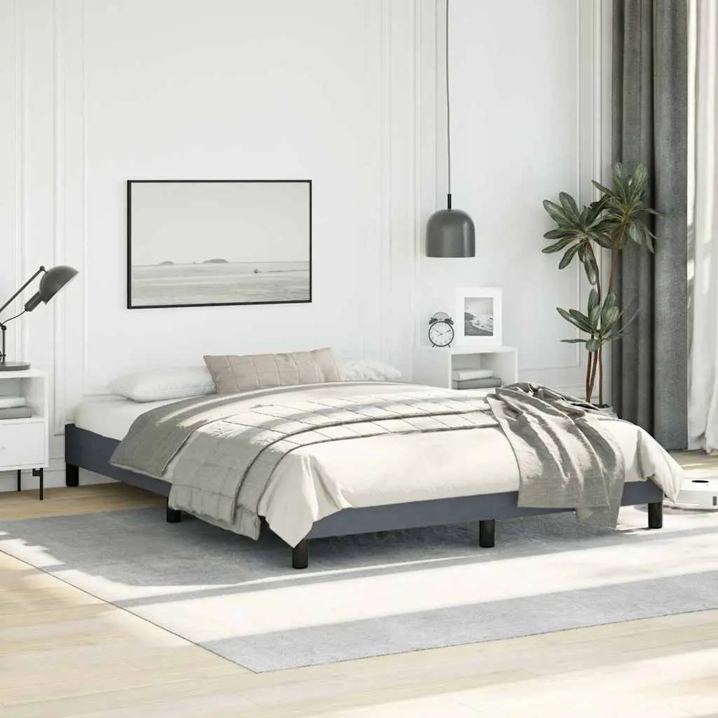 Grey Velvet Queen Bed Frame for Lasting Comfort