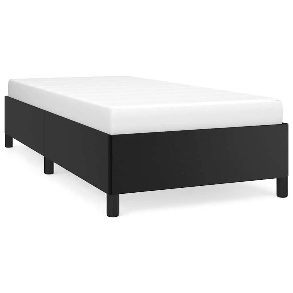 King Single Bed Frame Black Faux Leather Bedroom Furniture