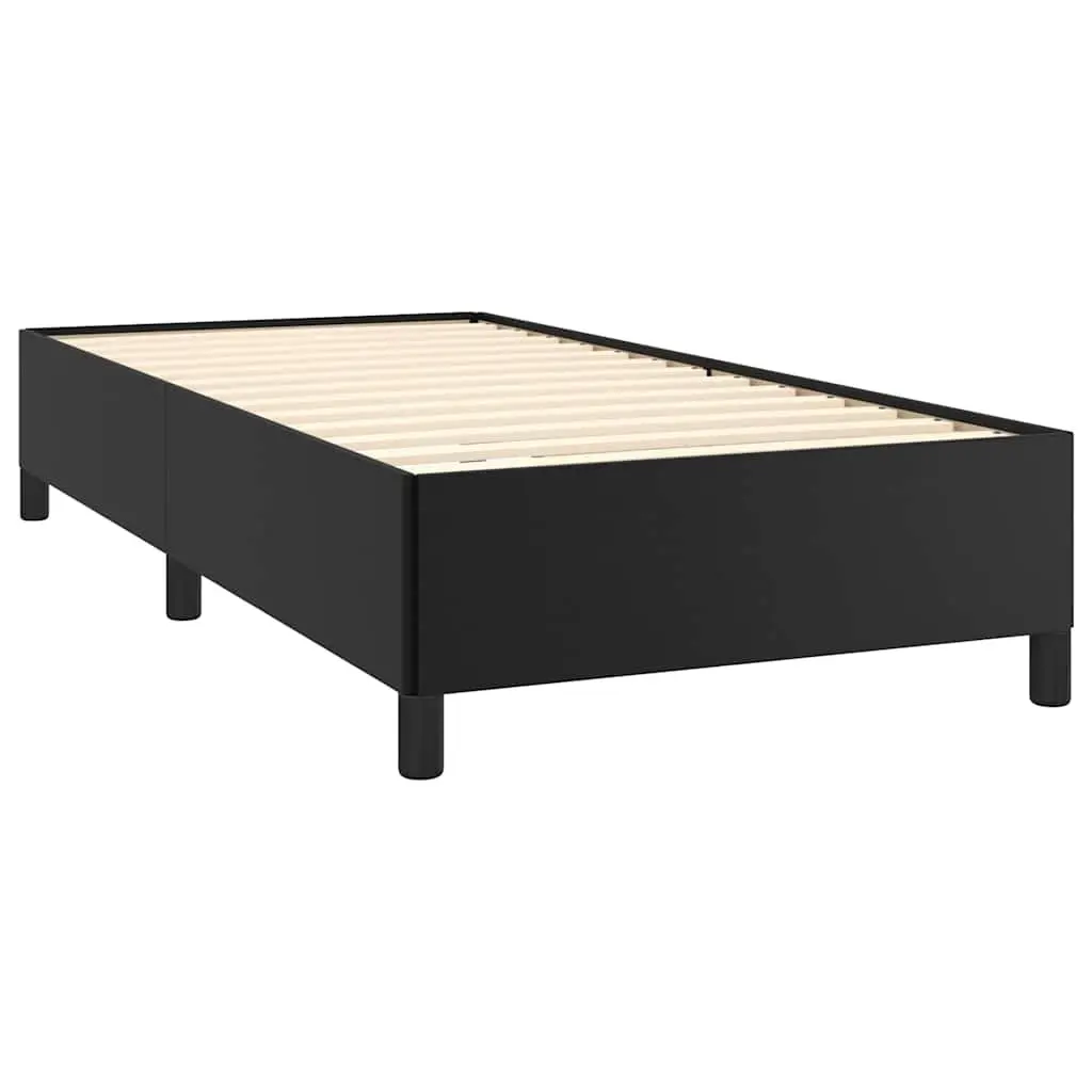 King Single Bed Frame Black Faux Leather Bedroom Furniture