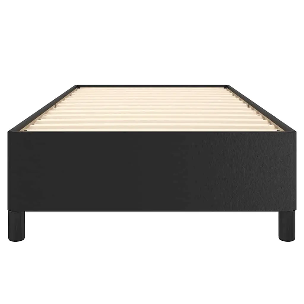 King Single Bed Frame Black Faux Leather Bedroom Furniture