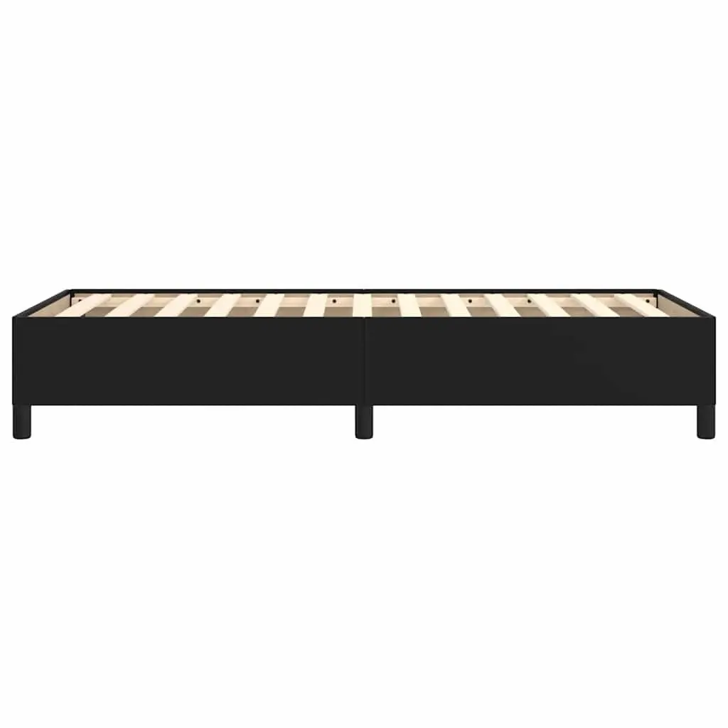 King Single Bed Frame Black Faux Leather Bedroom Furniture