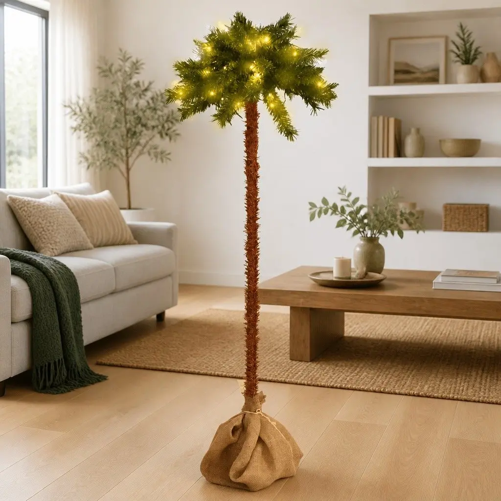 Artificial Christmas Tree 180cm Green LED Lights Holiday Decor