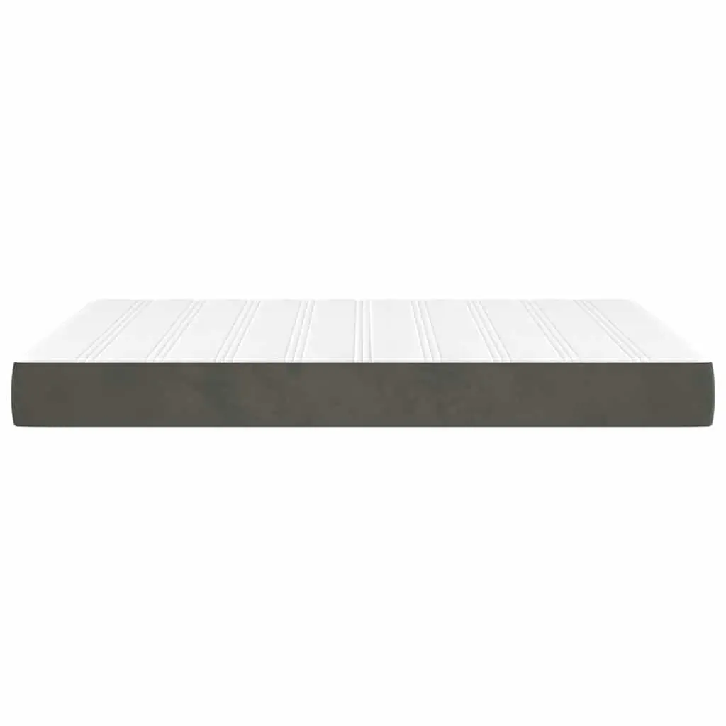 Pocket Spring Bed Mattress Medium Firmness Double 137x190x20cm Grey Velvet