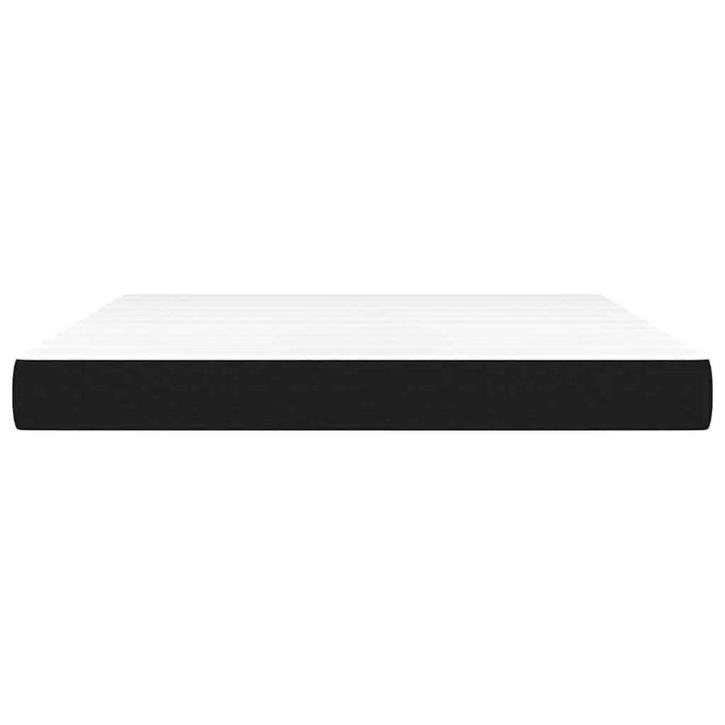 Pocket Spring Mattress Medium Firm Black Fabric Queen Size 153x203x20cm