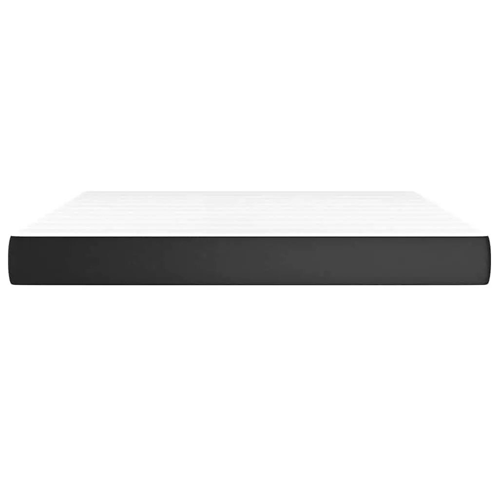 Pocket Spring Bed Mattress Medium Firmness Queen Size 152x203cm Black Faux Leather