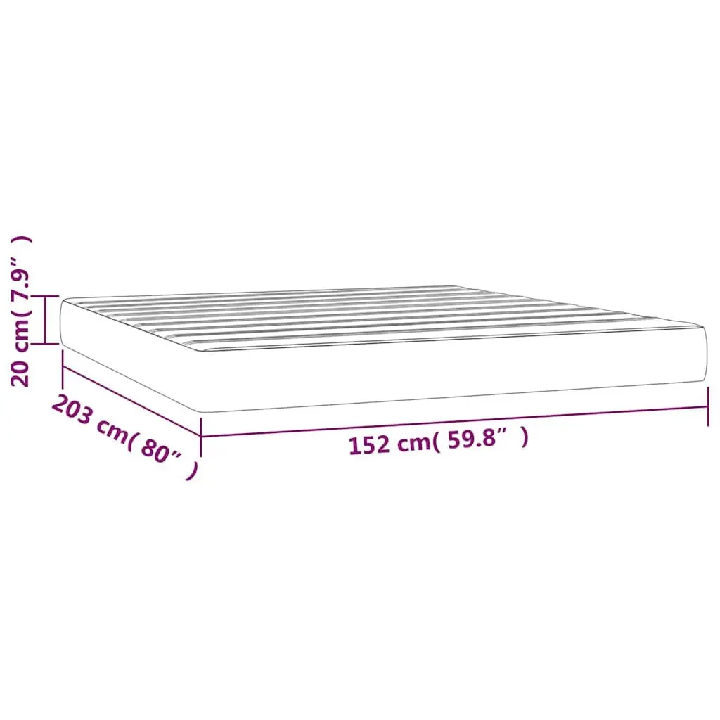 Pocket Spring Bed Mattress Medium Firmness Queen Size 152x203cm Black Faux Leather