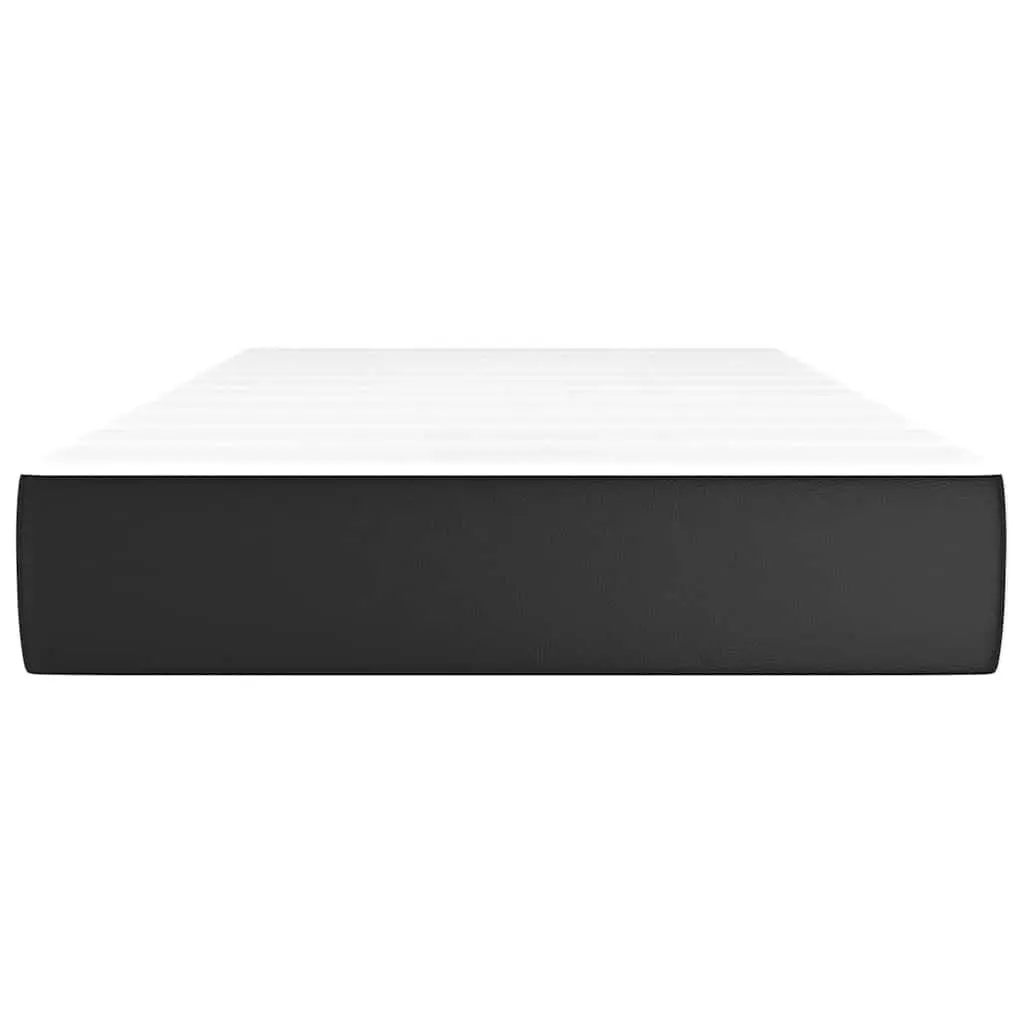 Pocket Spring Bed Mattress Medium-Firm Support Super Single Black Faux Leather