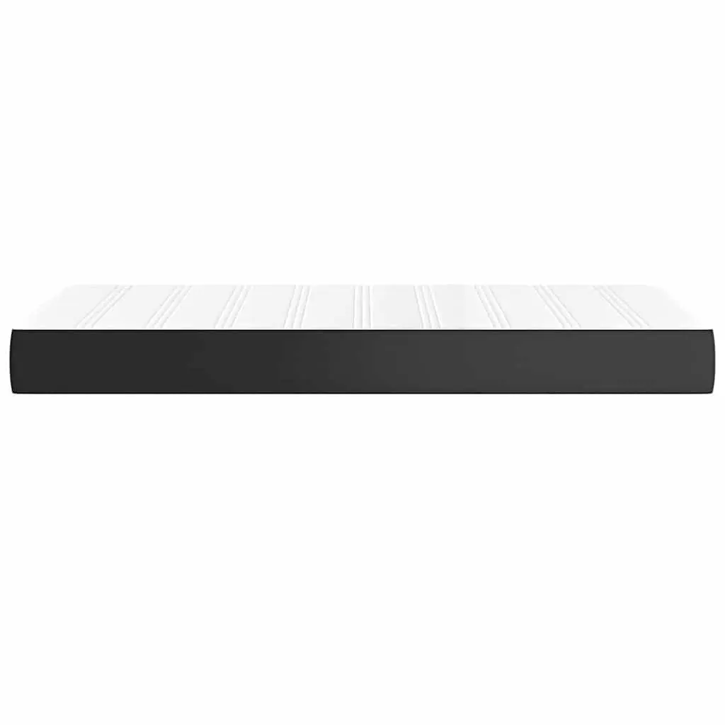 Pocket Spring Bed Mattress Medium-Firm Support Super Single Black Faux Leather