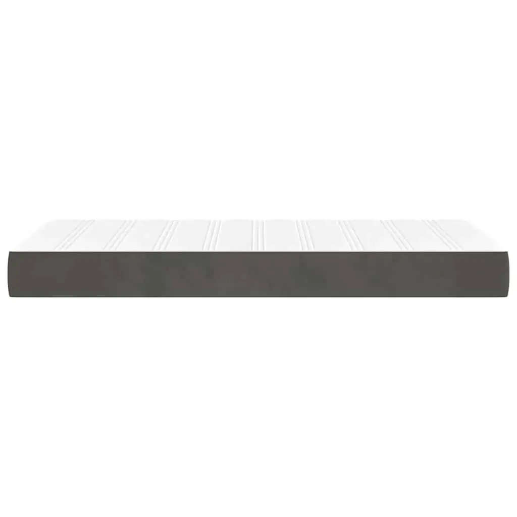 Pocket Spring Bed Mattress Medium-Firm Support Super Single Dark Grey Velvet