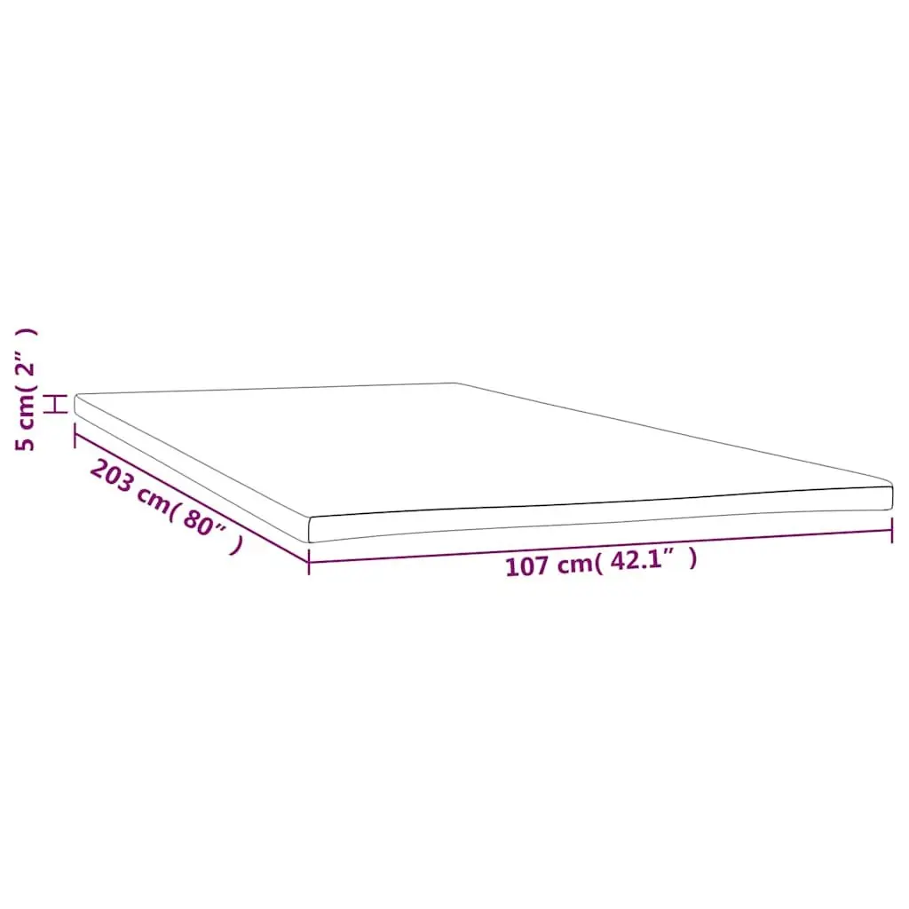 Mattress Topper Super Single 107x203x5cm White Soft Foam Bedding Pad
