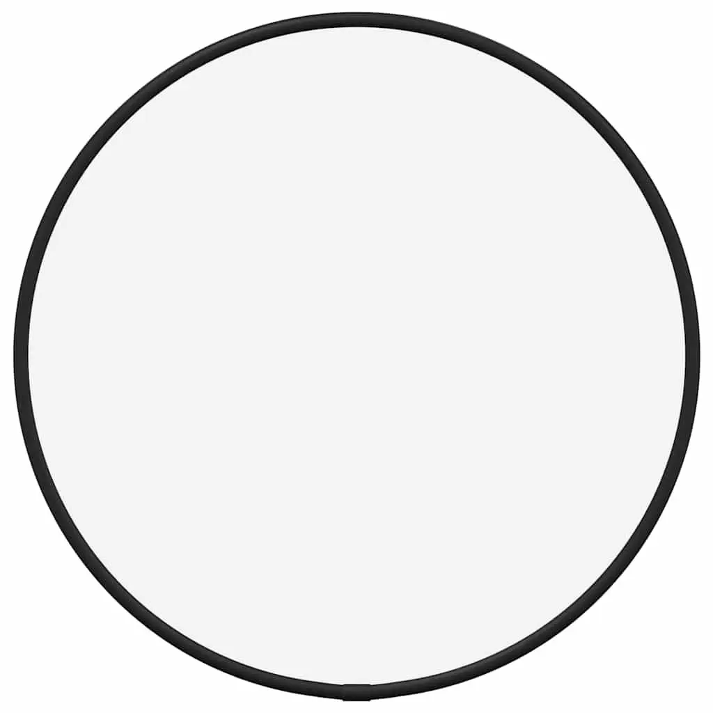 Round Wall Mirror Black 30cm Glass Frame Mounted Home Decor