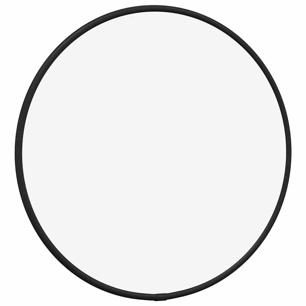 Round Wall Mirror Black 30cm Glass Frame Mounted Home Decor