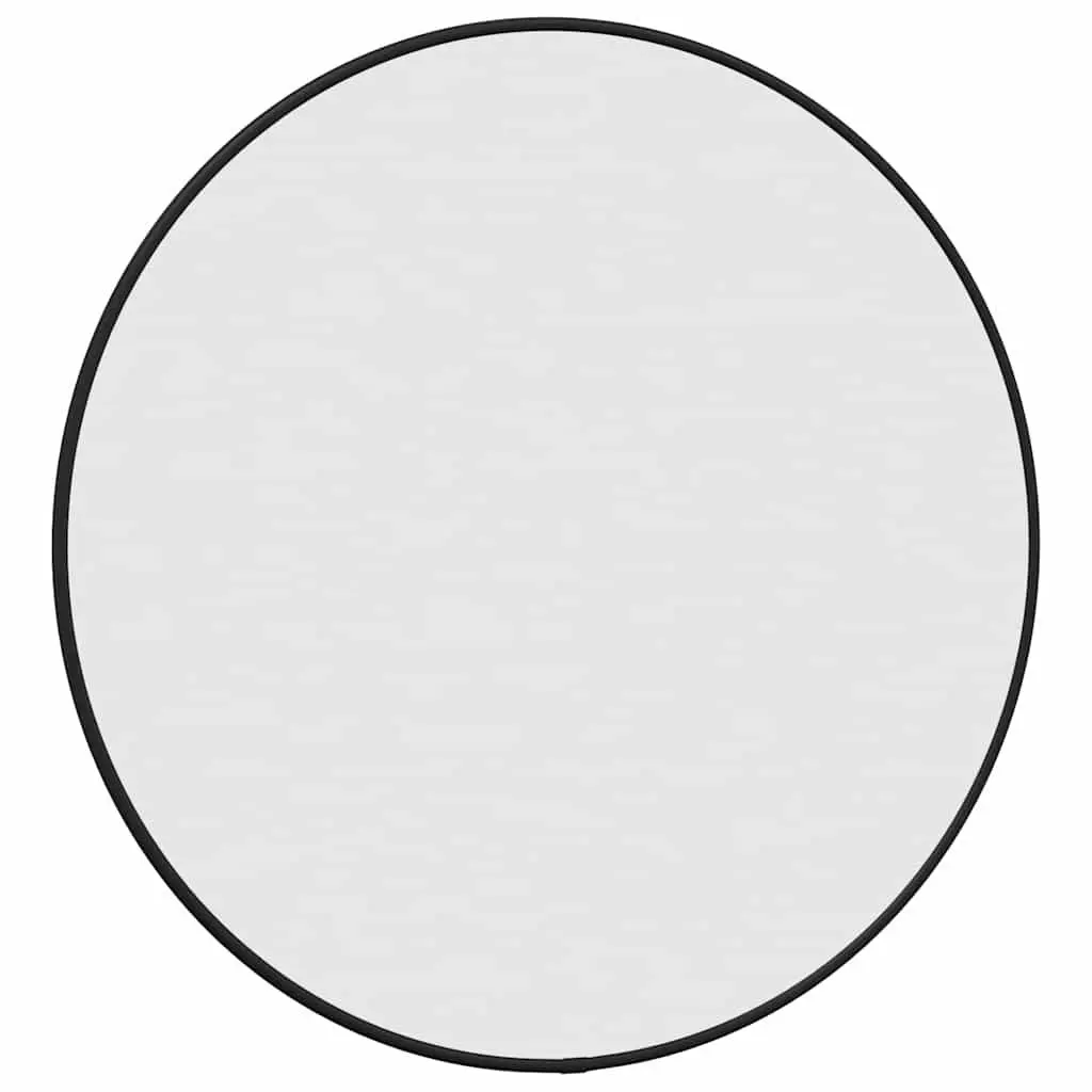 Round Wall Mirror Black 50 cm Diameter Bathroom Bedroom Living Room Home Decor